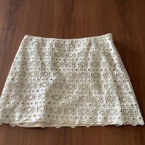 J Crew Ecru Mini Skirt